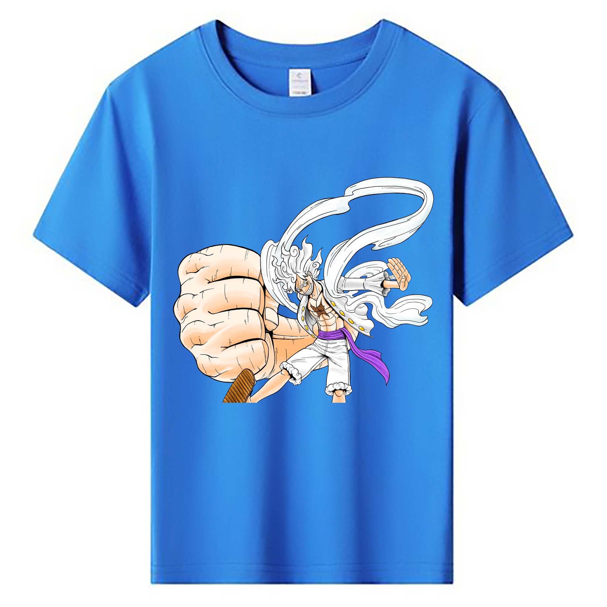 ワンピース モンキー・D・ルフィ ONE PIECE Monkey D. Luffy 綿100％キッズTシャツ（フロントプリント）